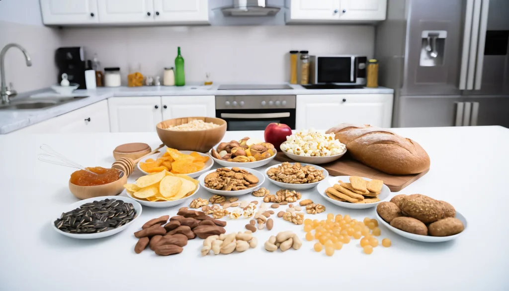 Запрещенные продукты: твердые продукты, липкие продукты, крупные